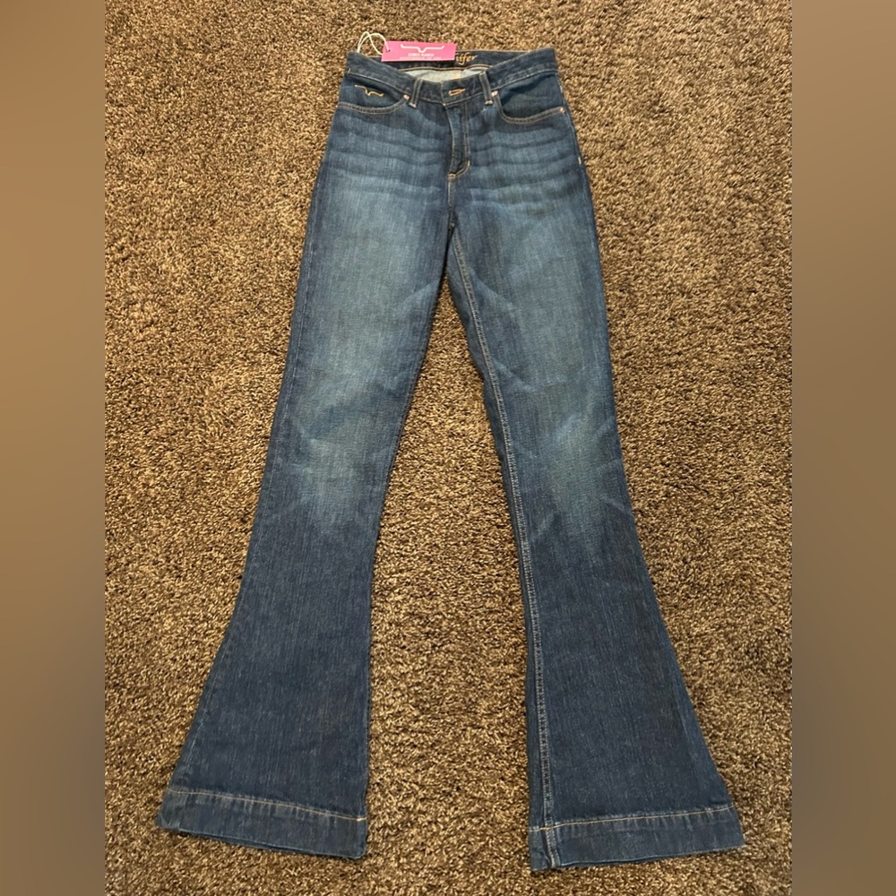 Kimes Ranch Dark Blue Flare Jeans